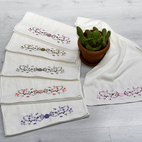 BUKLE LİNEN EL ÖRGÜSÜ 50X90 %100 PAMUK DÜZİNESİ 2200 GR.